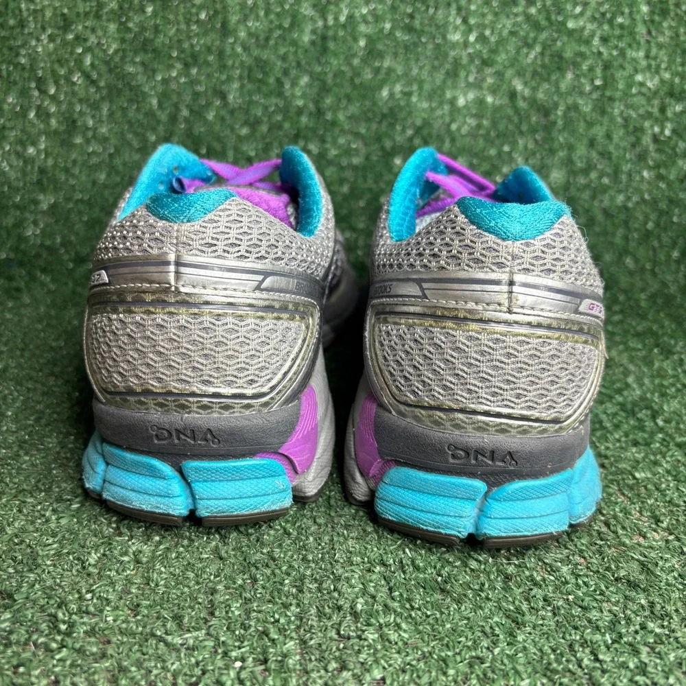 Brooks Adrenaline GTS 17 Running Athletic Training Sneakers Silver Women Sz 10.5